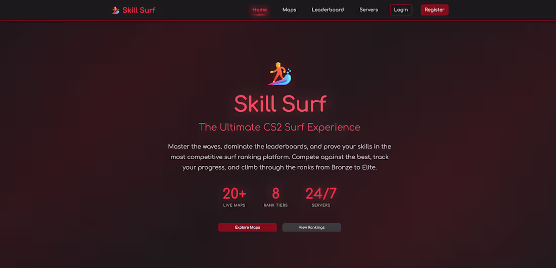 Cover image for SkillSurf - CS2 Ranked platform Full-stack development: REST...