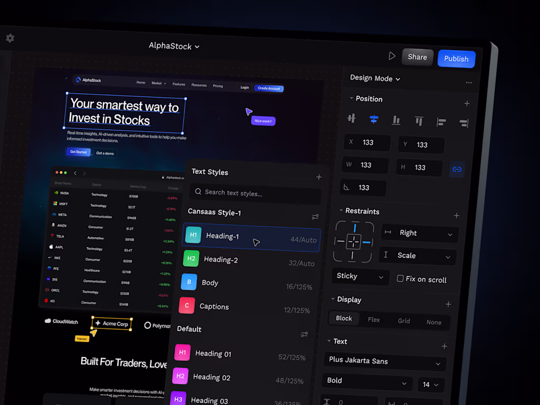 Cover image for No Code Web Builder Dashboard | Dashboard