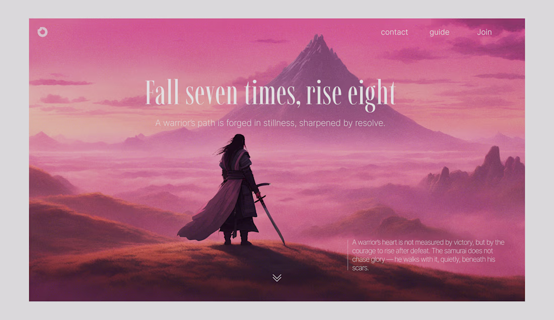 Cover image for Samurai themed hero section