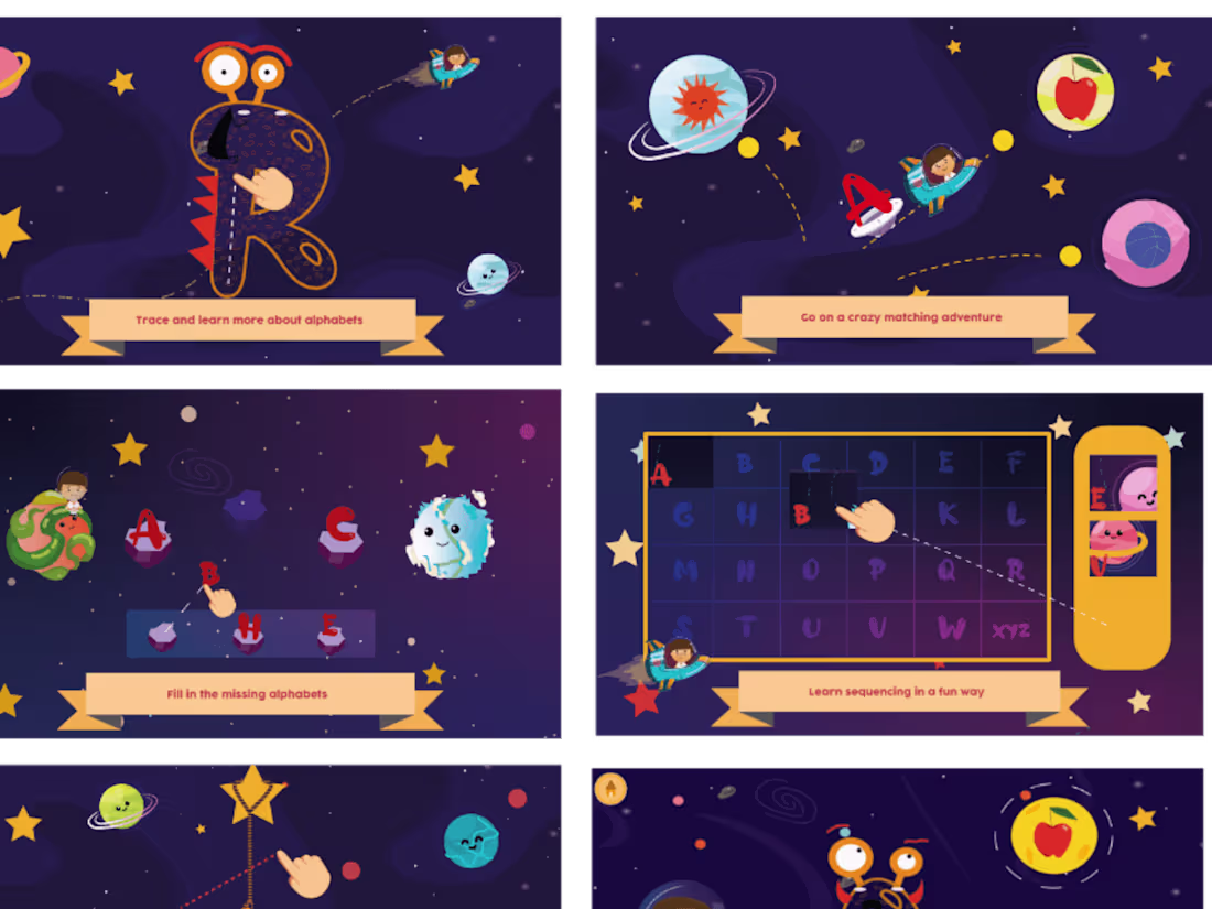 Cover image for "ABC Space Ride" - Educative Kids Game Design 