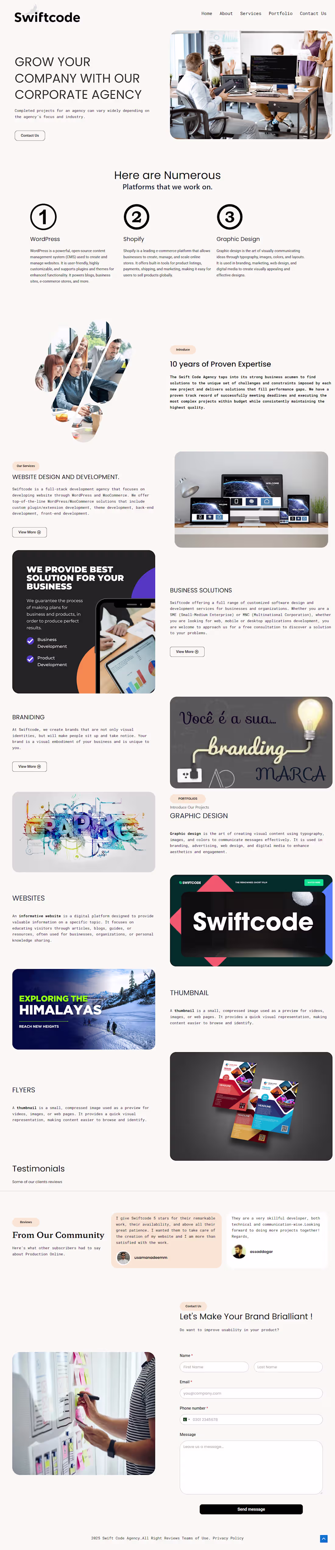 Cover image for Designed a clean, informative agency website focused on clar...