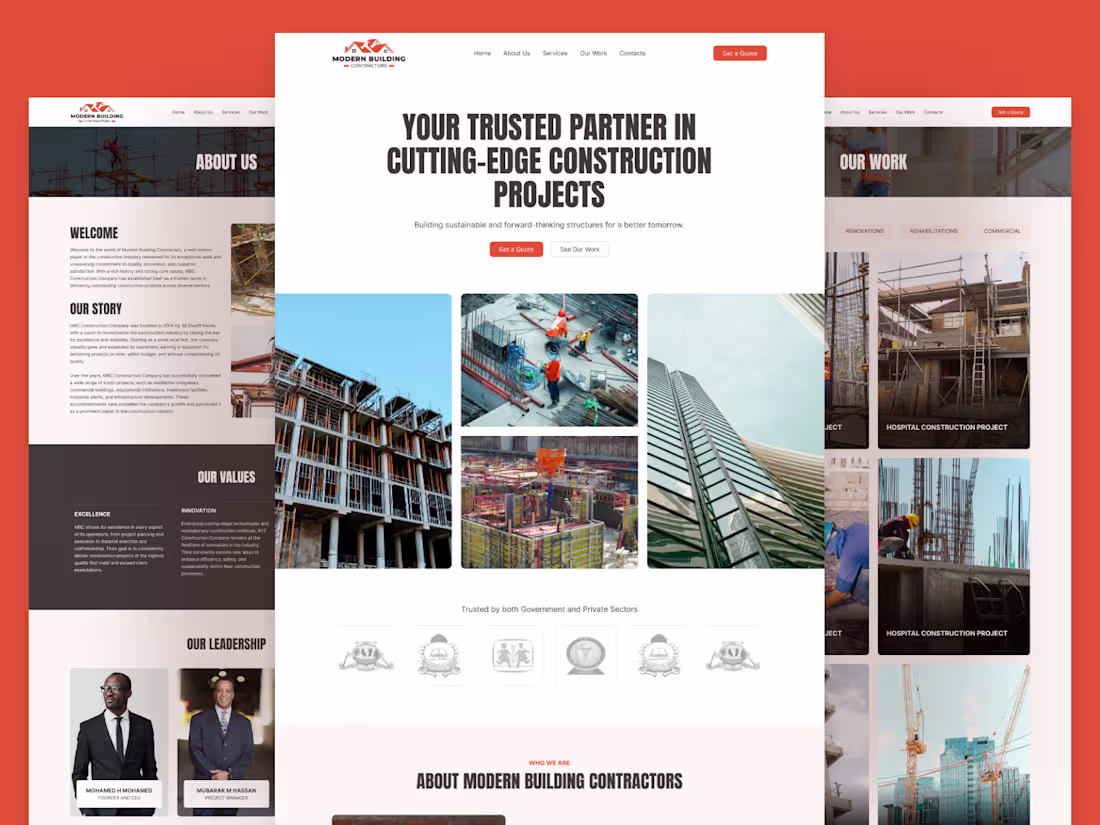 Cover image for Website Design for Modern Building Contractors