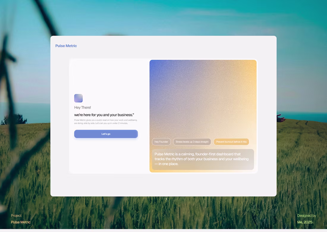 Cover image for Pulse Metric Dashboard Design