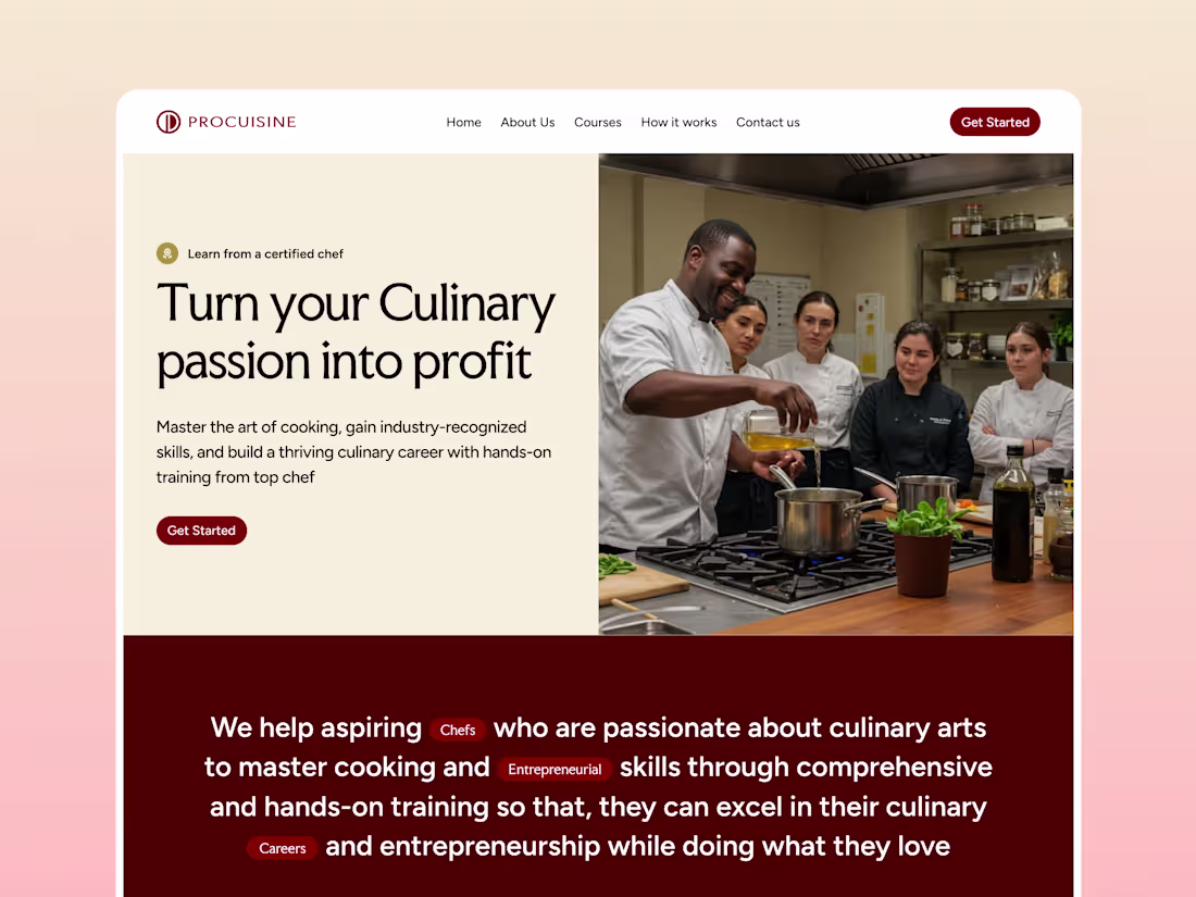 Cover image for Procuisine Website Design and Development