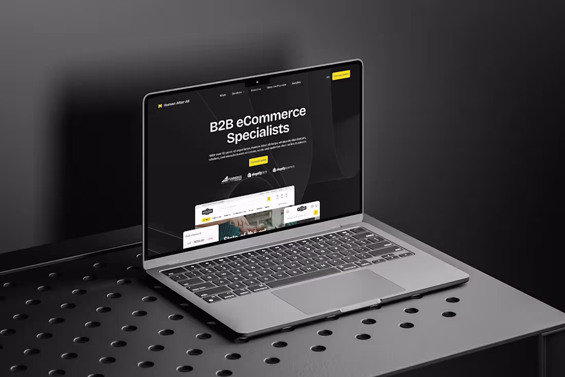 Cover image for Human After All /  B2B eCommerce Agency Rebranding 💼​