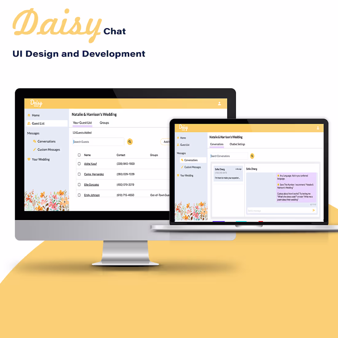 Cover image for DaisyChat Wedding Planning App Development