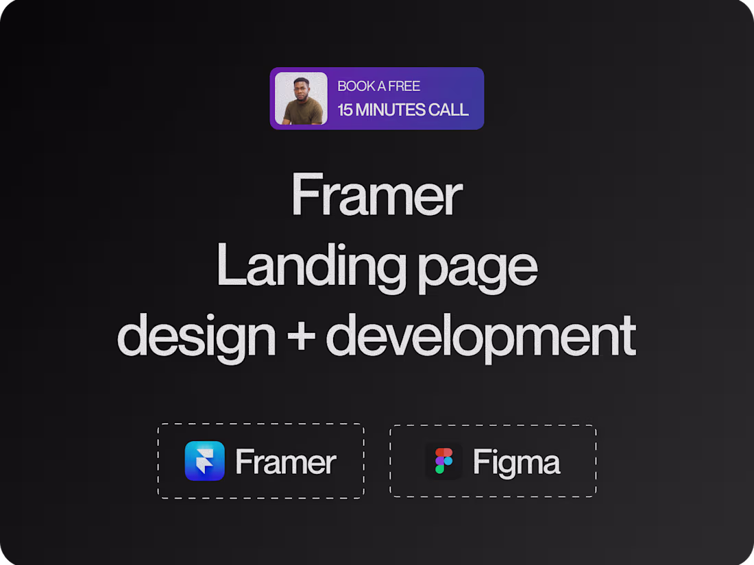 Cover image for Framer landing page design and development