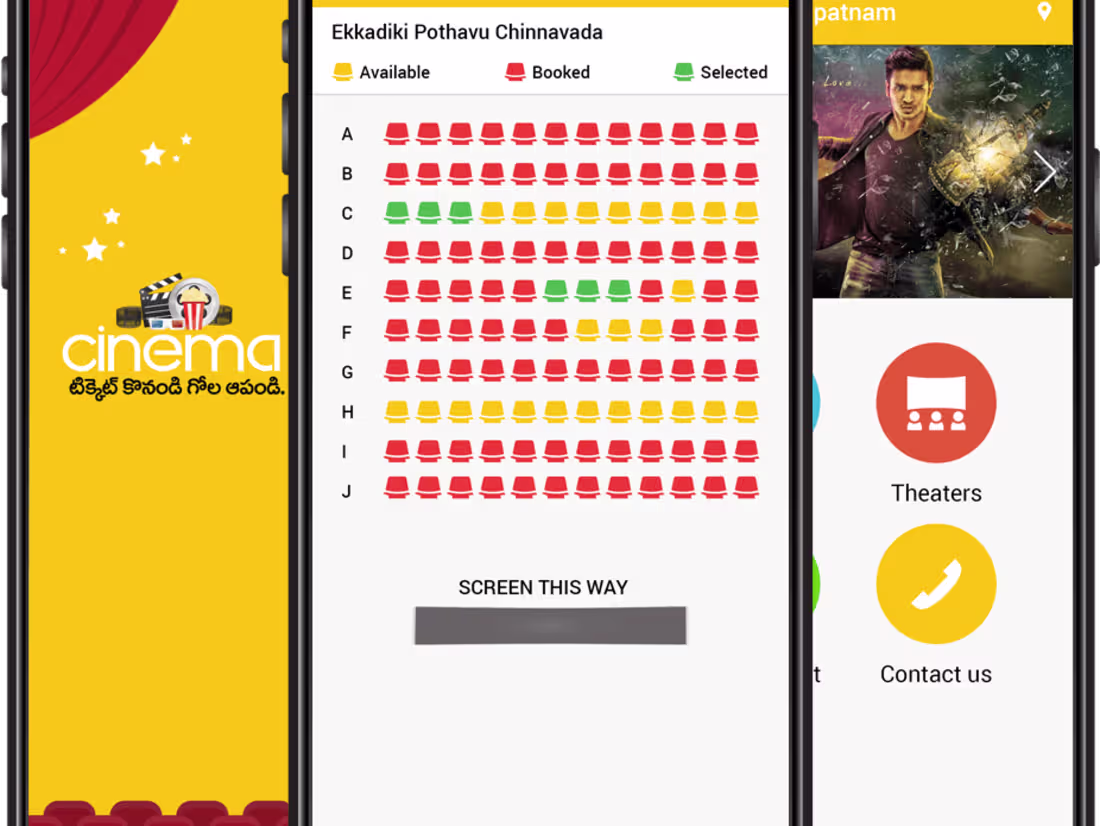 Cover image for designed movie ticket app