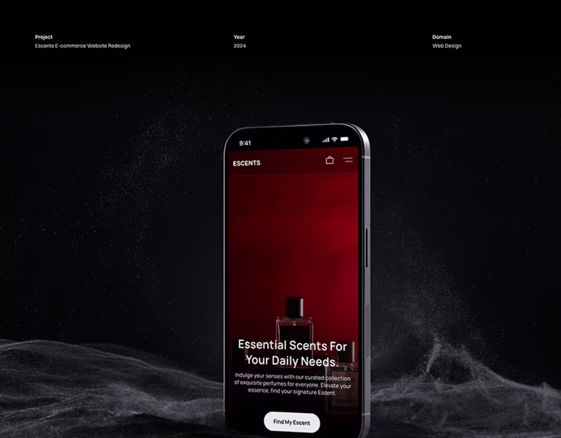 Cover image for Escents Website Redesign :: Behance