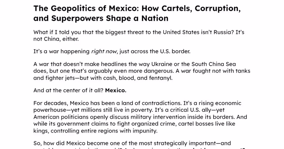 Cover image for The Geopolitics of Mexico: 