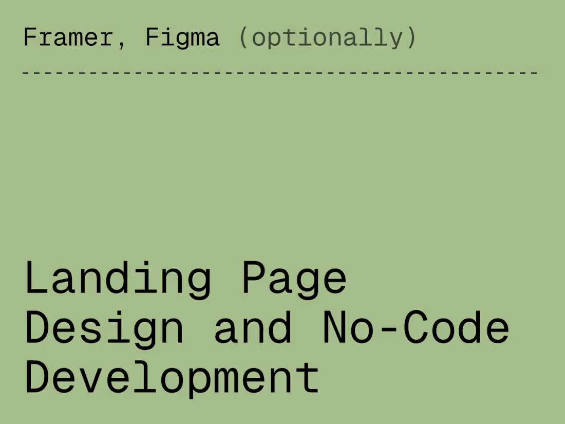 Cover image for Framer Landing Page Development