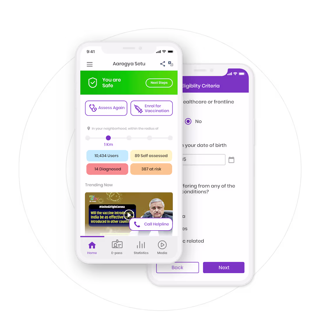 Cover image for Aarogya Setu: COVID-19 contact
tracing and vaccination