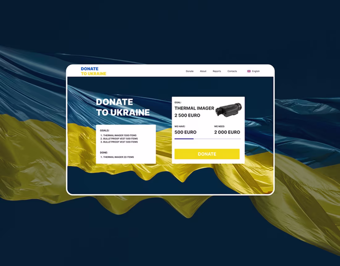 Cover image for Donate to save Ukraine / Help Ukraine on Behance