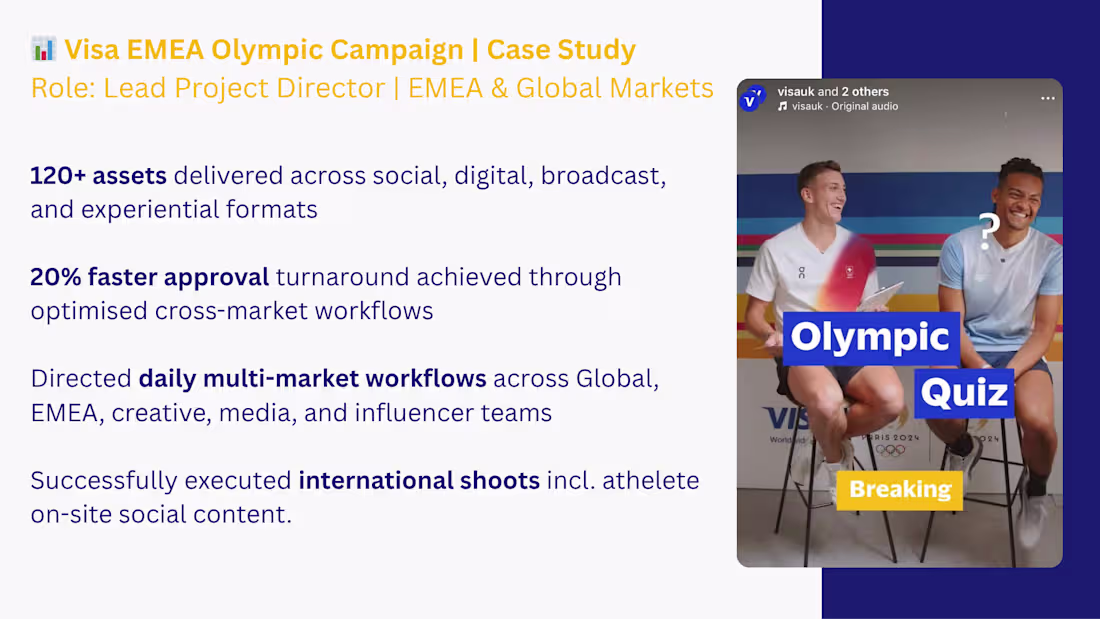 Cover image for Visa - Olympic Campaign