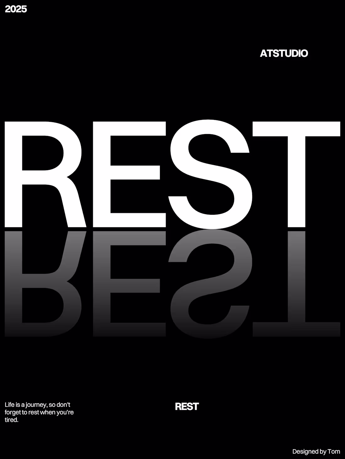 Cover image for 2 poster designs. An exploration for text reflection and one...