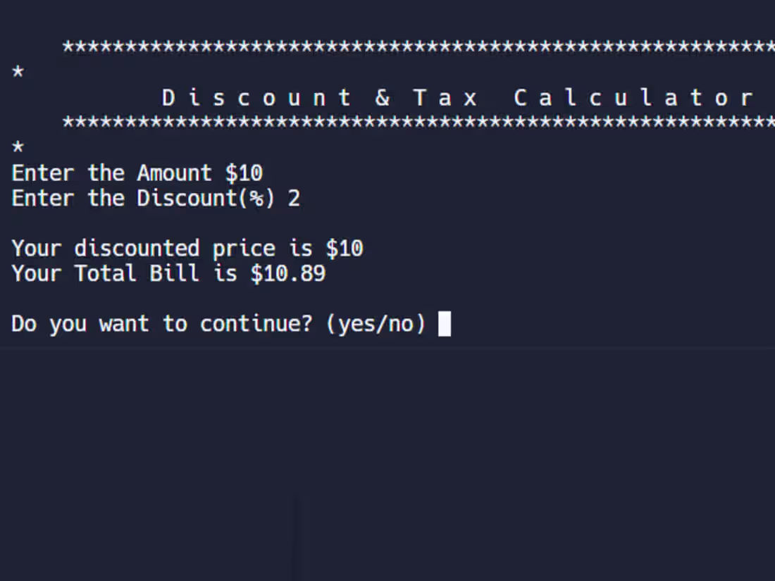 Cover image for Discount Calculator