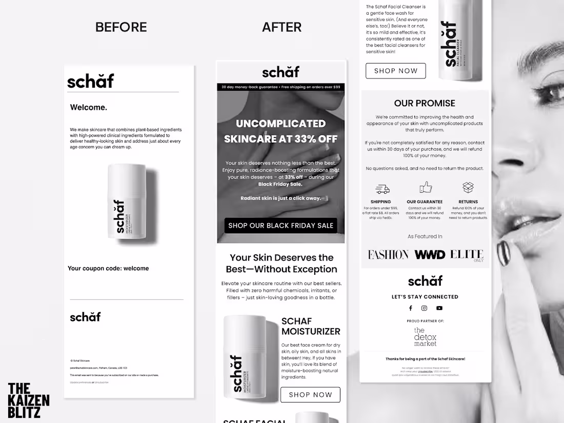 Cover image for Schaf Skincare – Email Redesign