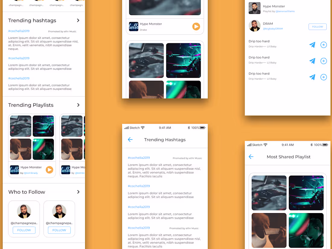 Cover image for Music app design