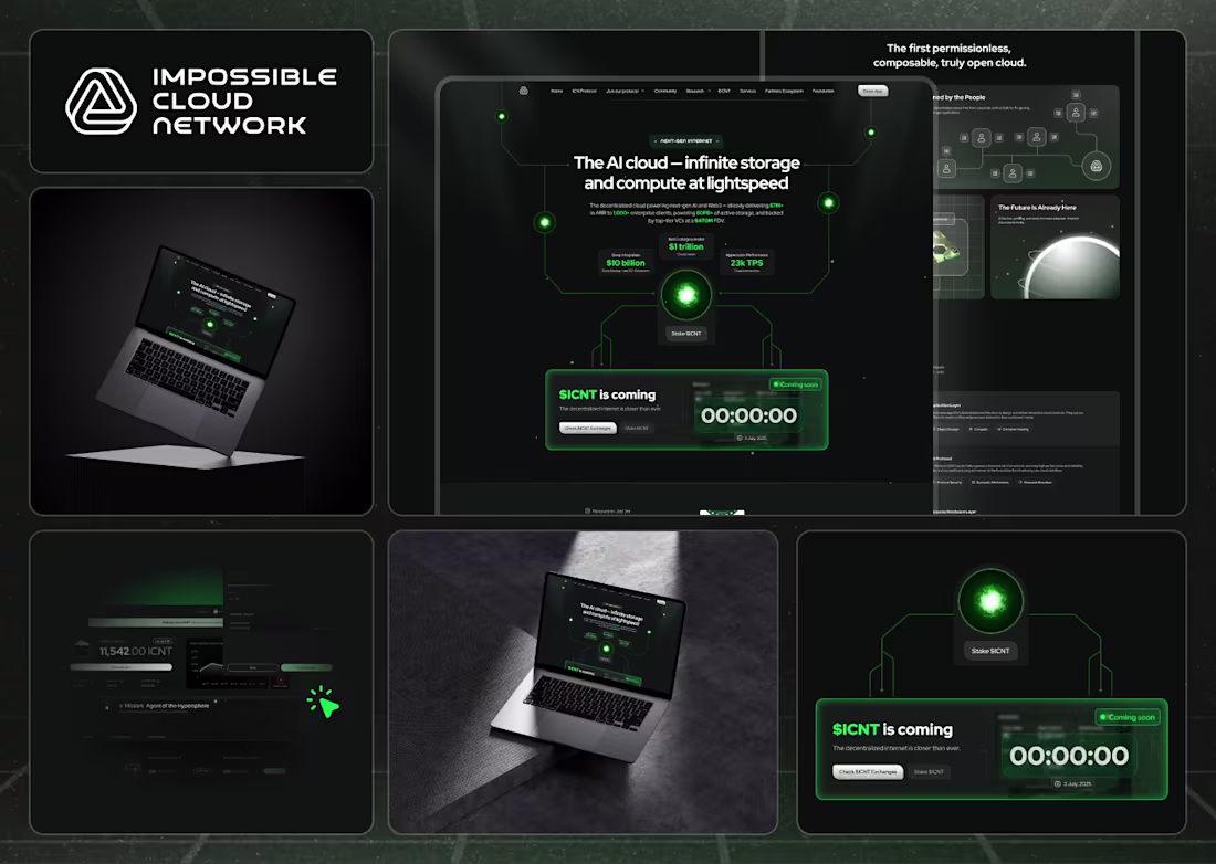 Cover image for Figma Design & Webflow Development for Impossible Cloud Network