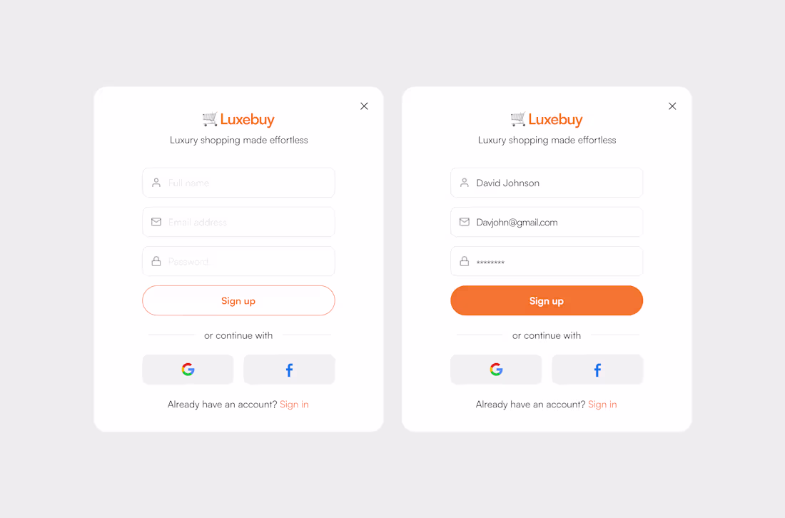 Cover image for Modal (Sign Up & Login)
