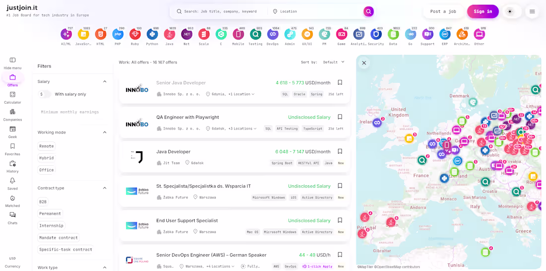 Cover image for Tech Job Board Platform