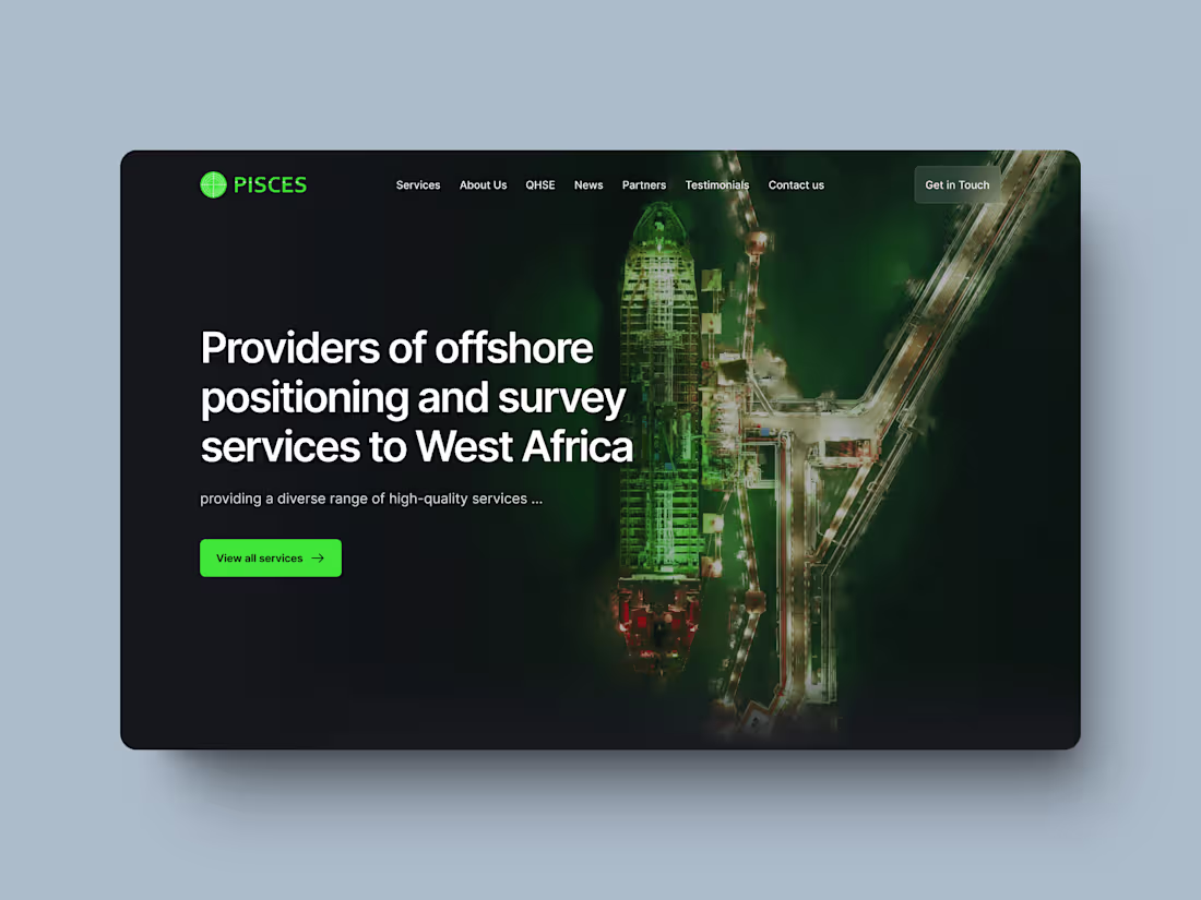 Cover image for Piscec: Oil & Gas Services Website Redesign | Figma