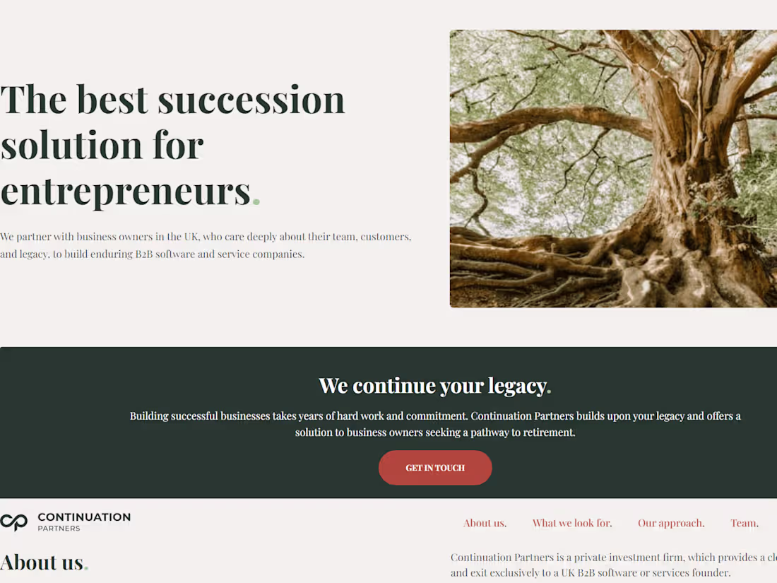 Cover image for UK-based Investment Firm Website