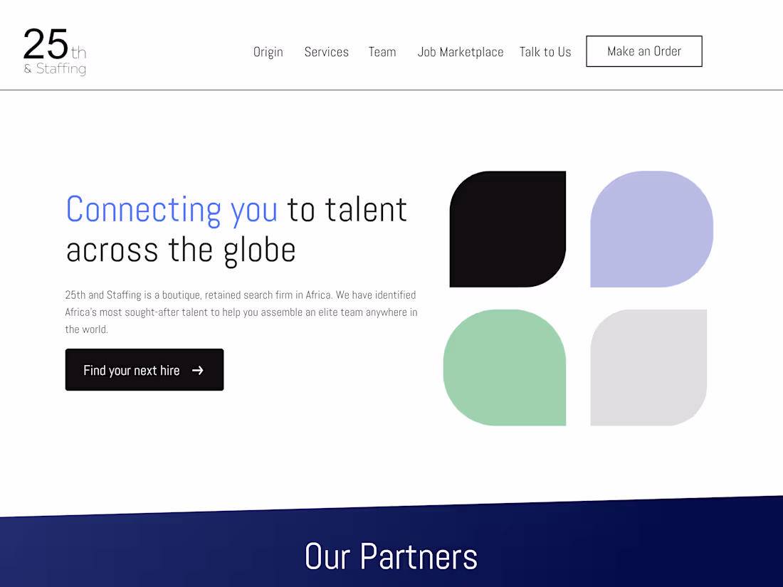 Cover image for 25th & Staffing - Enhancing User Experience for an HR Website