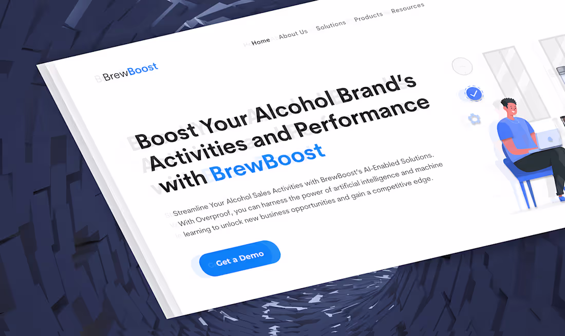 Cover image for BrewBoost Landing page( UI Design) on Behance