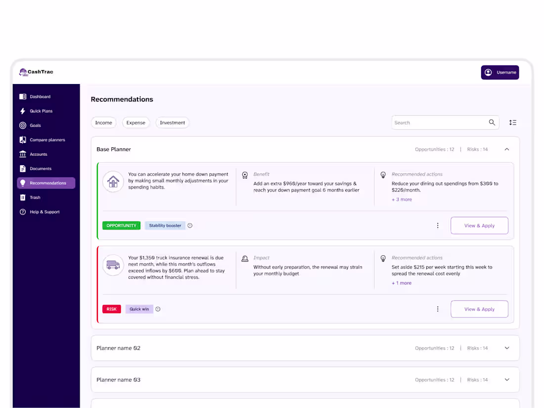 Cover image for Designing the recommendations for financial forecasting tool