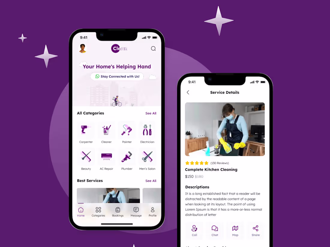 Cover image for Home Service App Design Concept