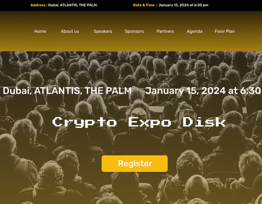 Cover image for Crypto Expo Disk website :: Behance