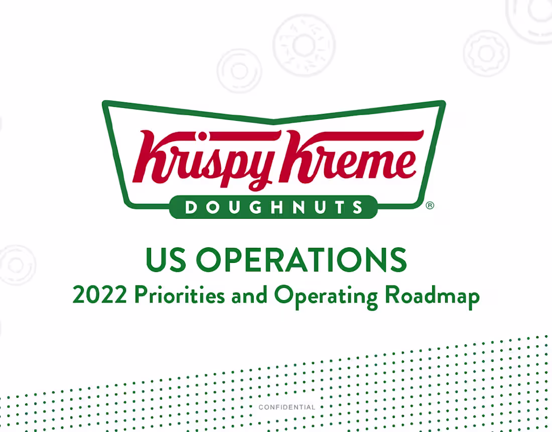 Cover image for Krispy Kreme - Operations - presentation design
