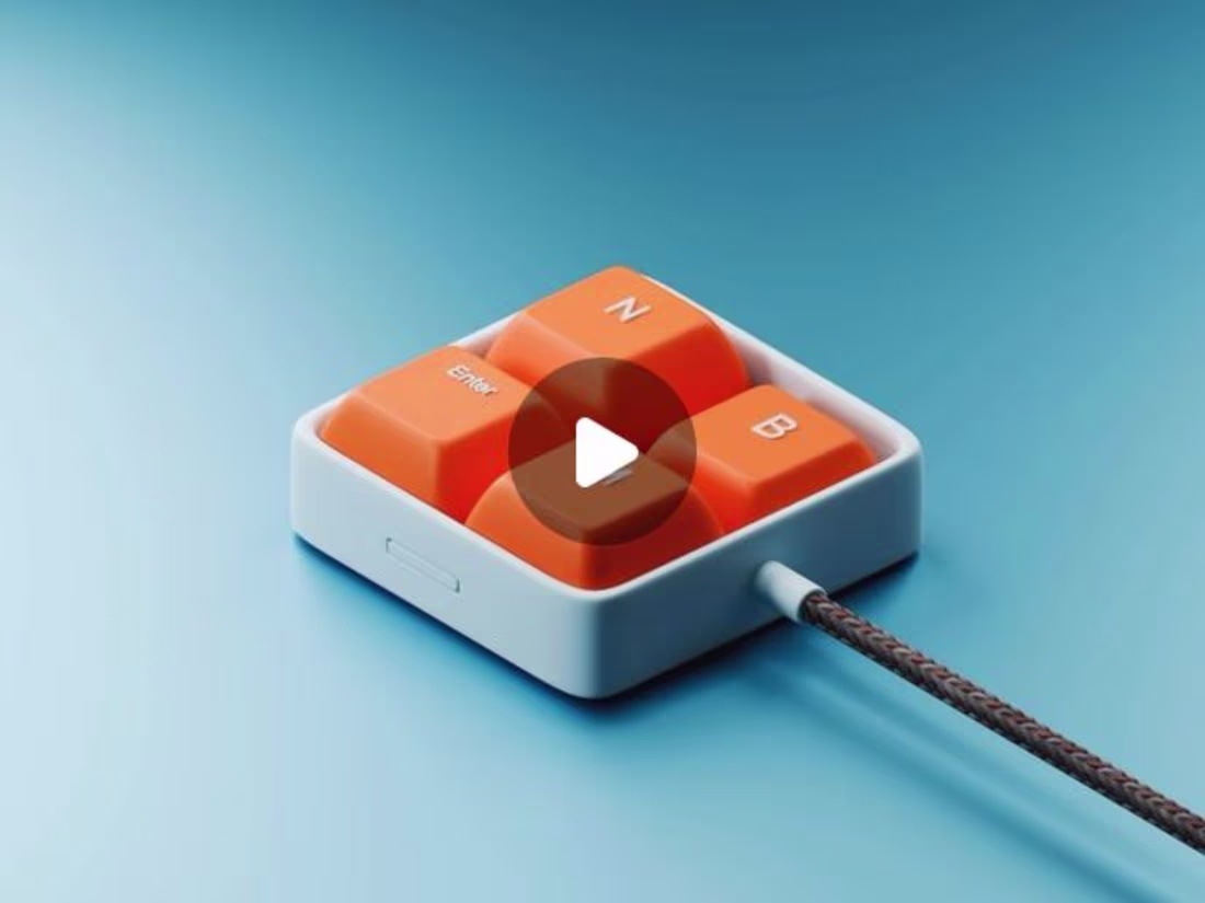 Cover image for Minimal keyboard 3d Illustration Animation