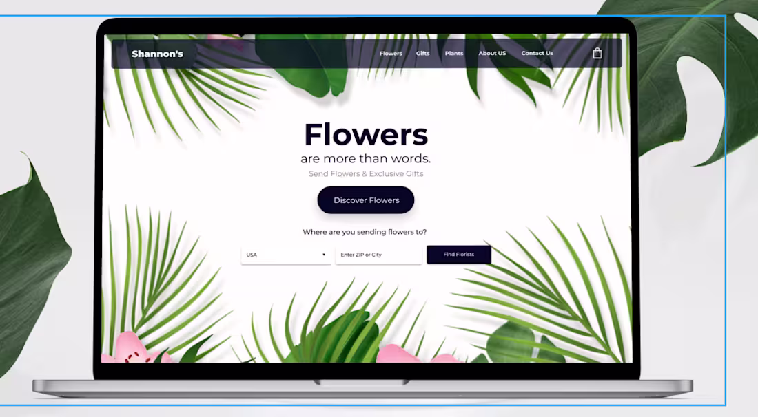 Cover image for Flowers Shop Website Interface design