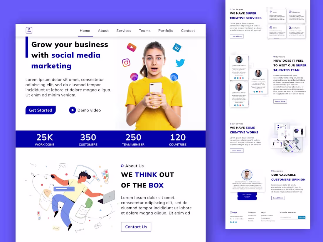 Cover image for Social Media Agency Landing Page