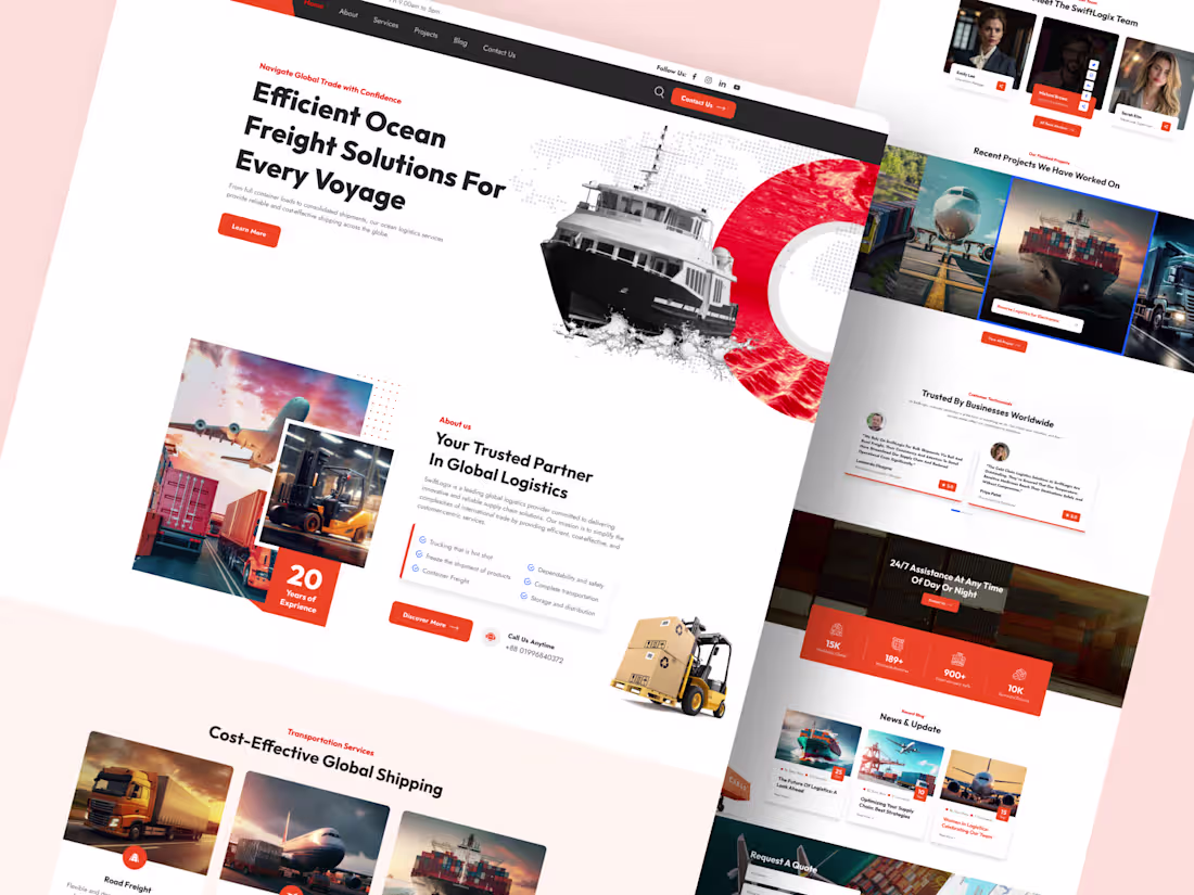 Cover image for Logistic Website Design