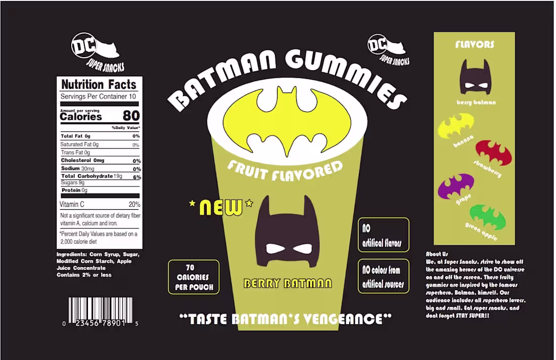 Cover image for Batman Gummies Package