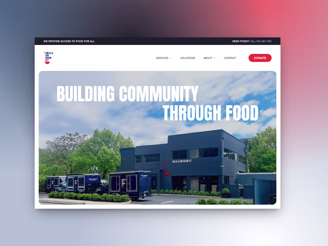 Cover image for Meals on Main St: Webflow Custom Site for Food NGO