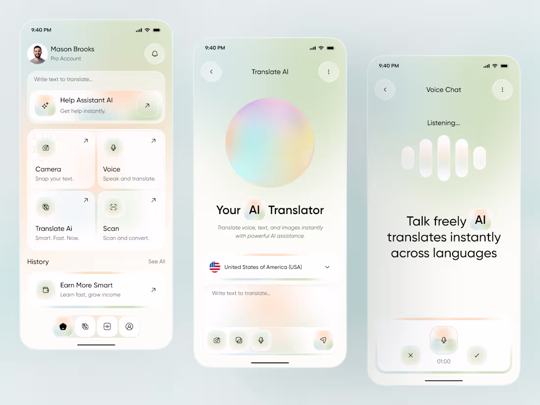 Cover image for AI Translator App — Voice