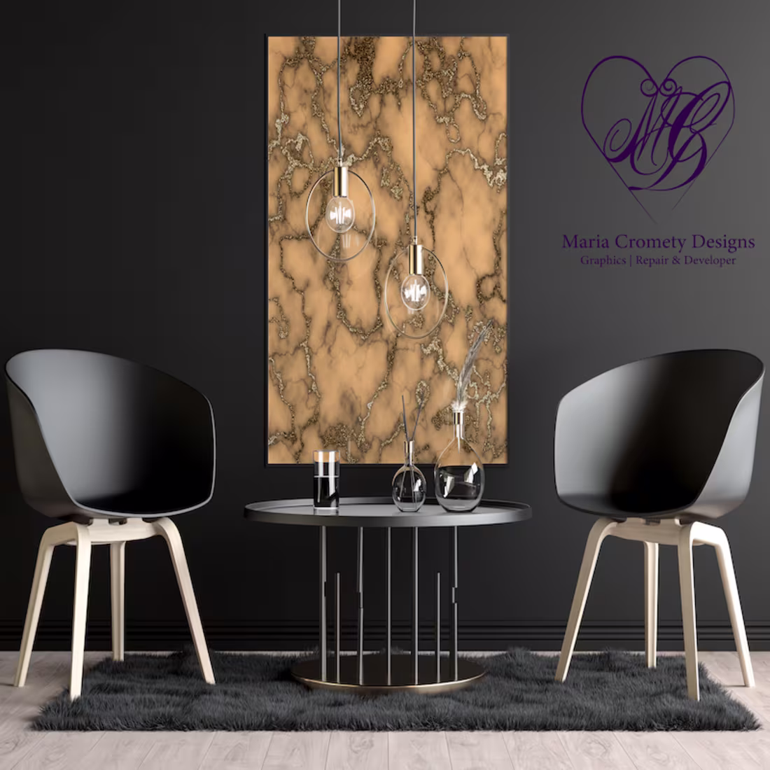Cover image for Creamsicle marble metallic
