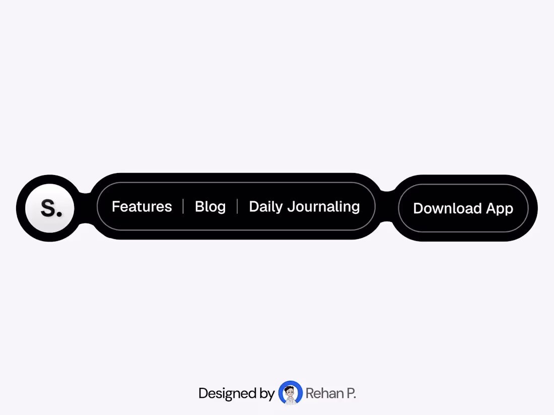 Cover image for Just designed this navbar.
Simple. Scalable.