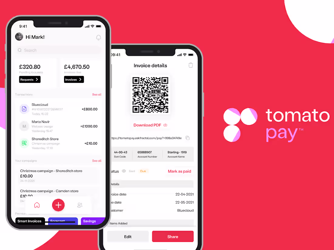 Cover image for Tomato Pay - FinTech App