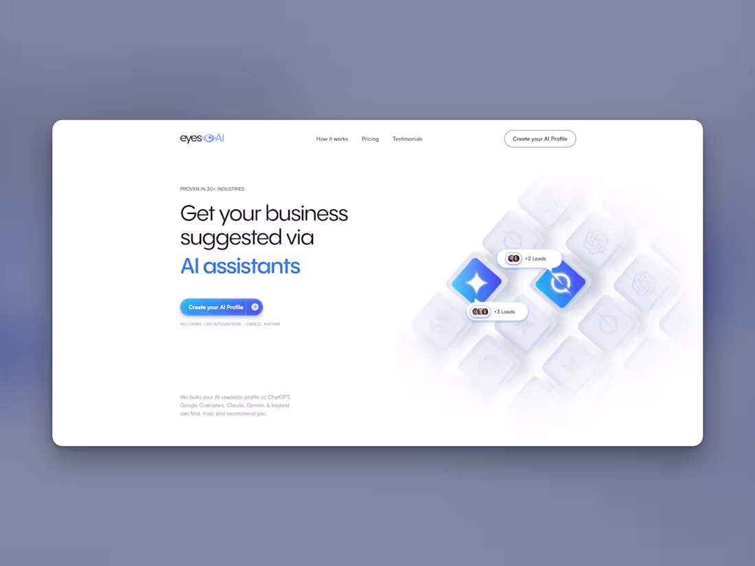 Cover image for Eyes AI website development