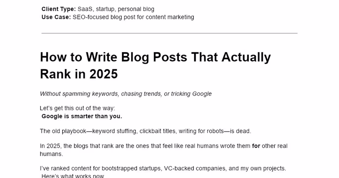 Cover image for SEO Blog Post for 2025 Content Marketing