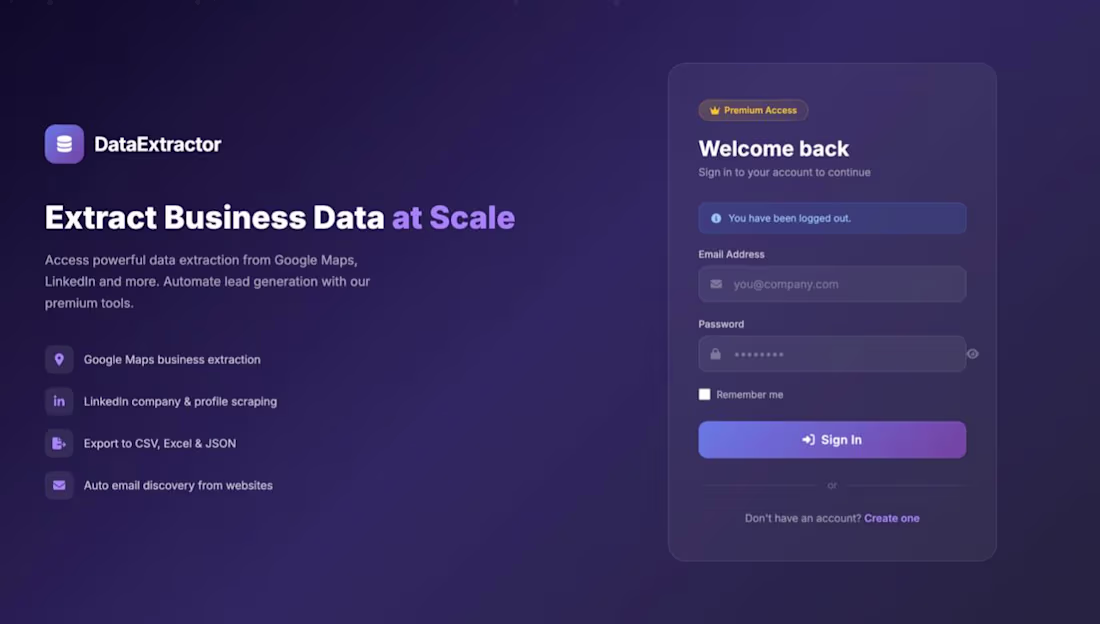 Cover image for Data Extractor
A production-minded Flask platform