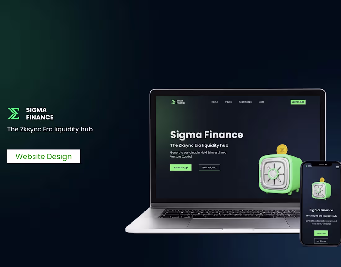 Cover image for Sigma Finance Website Design