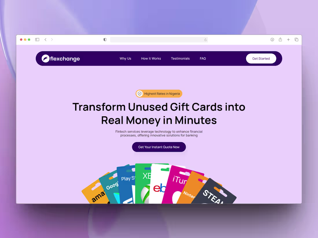 Cover image for Flexchange: Digital Gift Card Exchange Platform | Figma