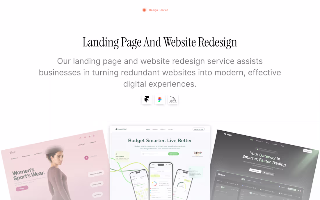 Cover image for Landing Page And Website Redesign