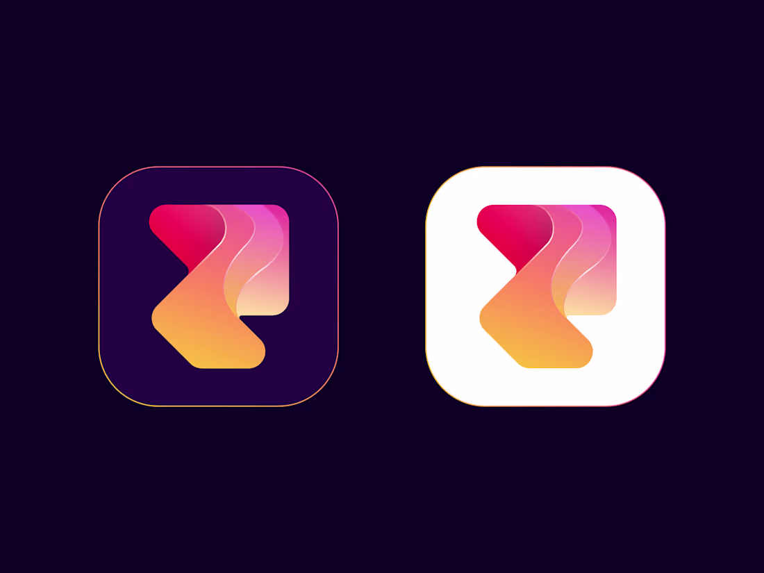 Cover image for Modern Gradient abstract Letter R logo design for app icon